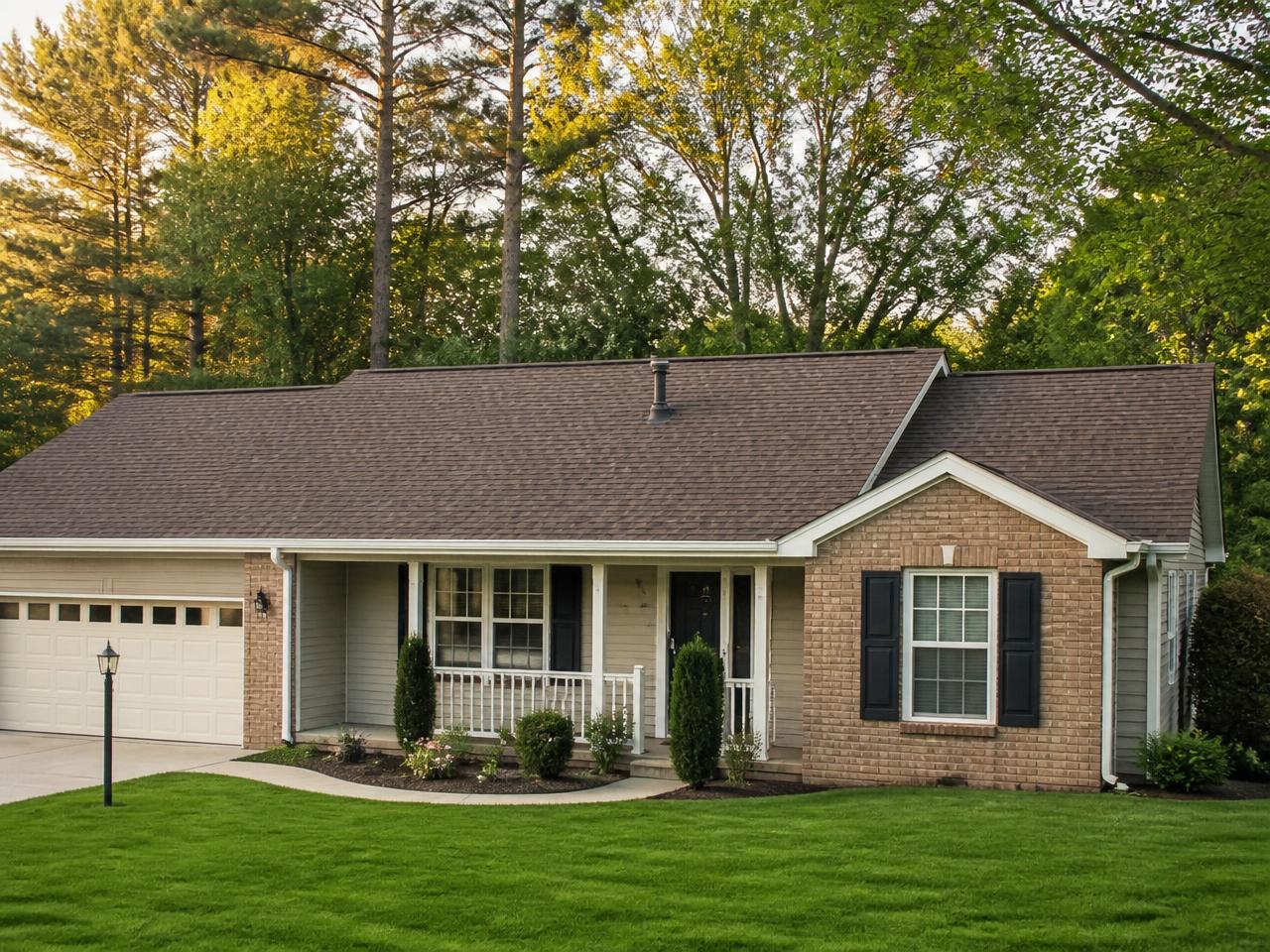 Completed roof by Triumph Roofing for Sarah L. in Ballantyne, Charlotte